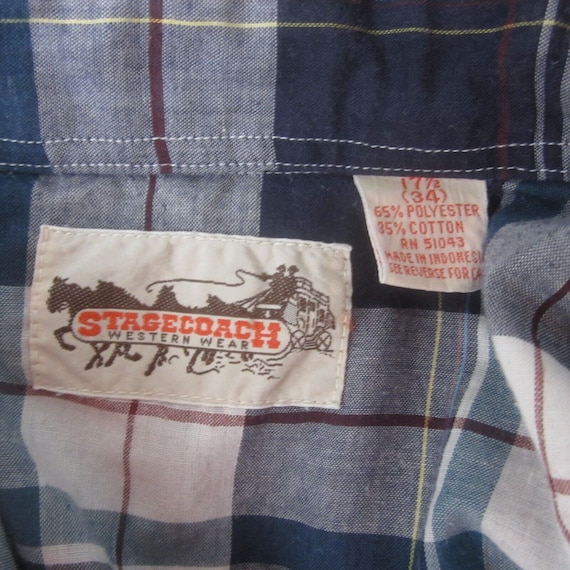 Stagecoach vintage 90s Men western shirt l/s p2p … - image 8