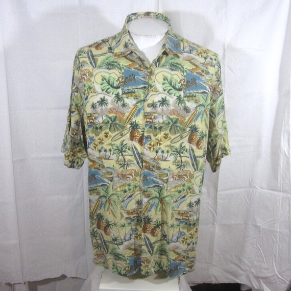 Campia Moda vintage Men Hawaiian camp shirt p2p 2… - image 3