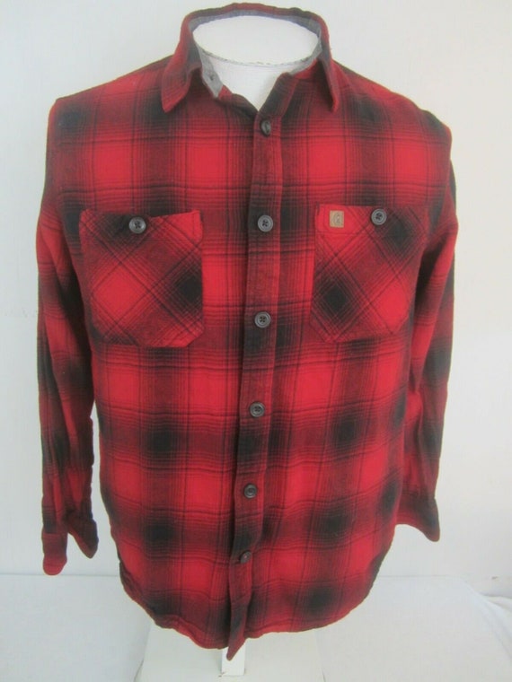 Coleman vtg 1990s Men shirt plaid long sleeve p2p… - image 4