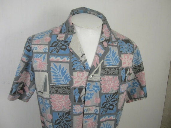 Honolulu Harbor vtg Men Hawaiian shirt p2p 23 M a… - image 5