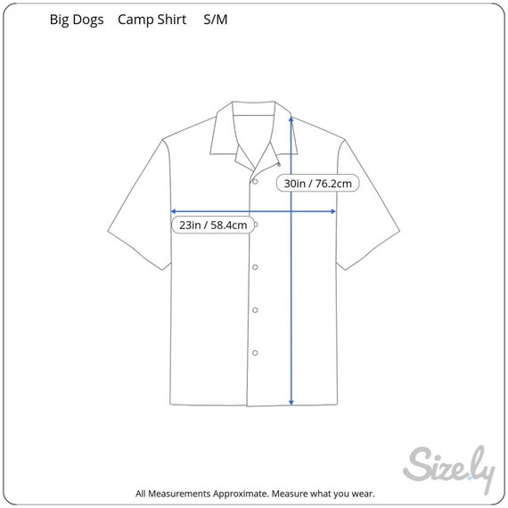 Big Dogs Men Hawaiian camp shirt S/M p2p 23 tropi… - image 2