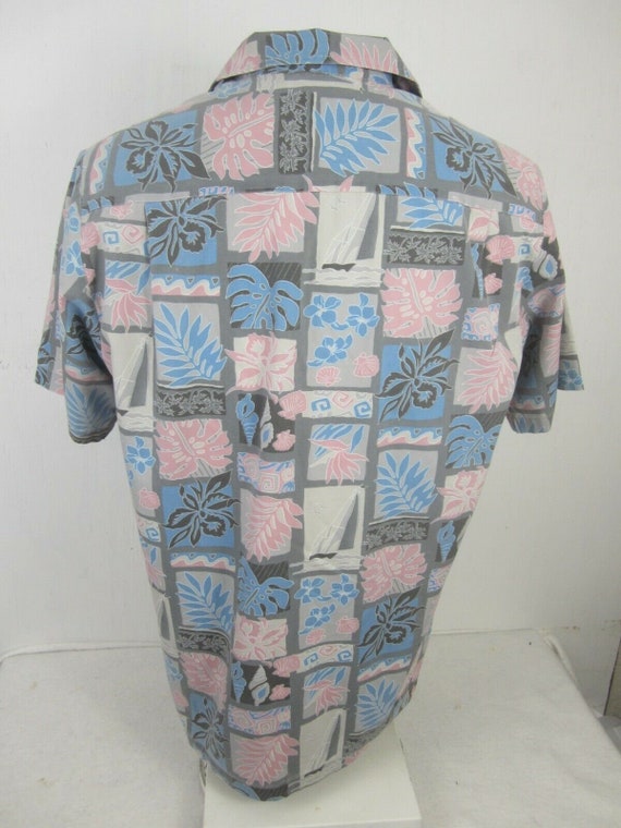 Honolulu Harbor vtg Men Hawaiian shirt p2p 23 M a… - image 6