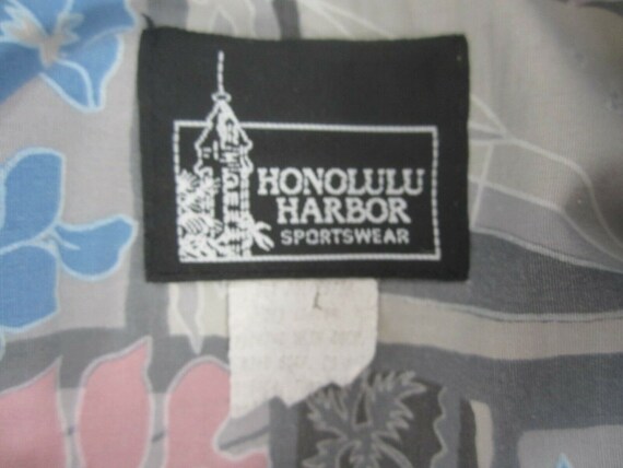 Honolulu Harbor vtg Men Hawaiian shirt p2p 23 M a… - image 9