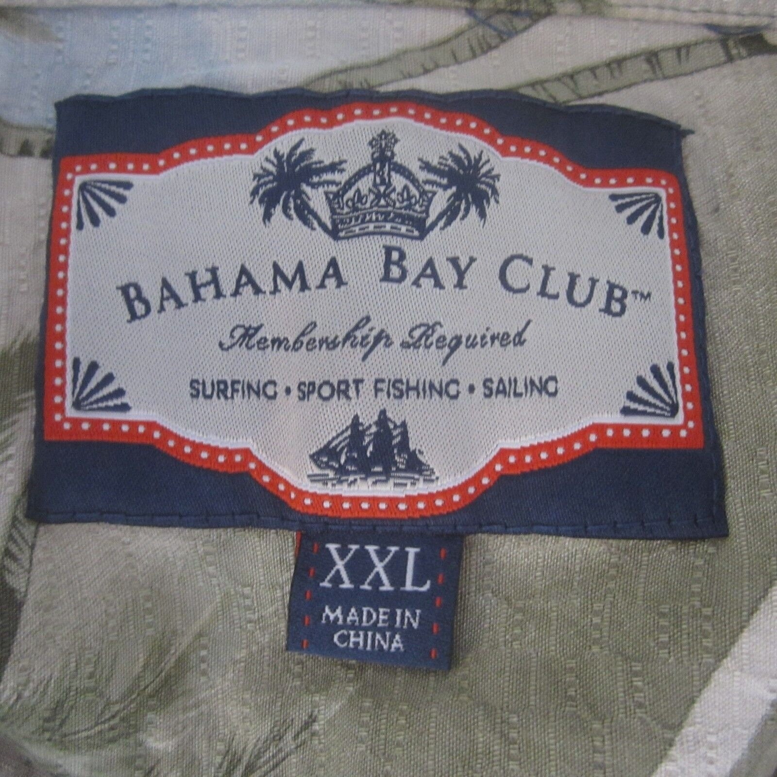 Bahama Bay Club Men Hawaiian Camp Shirt P2p 27 XXL Vtg Aloha Luau