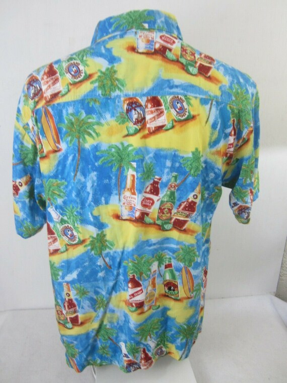 Big Dogs Men Hawaiian camp shirt S/M p2p 23 tropi… - image 6