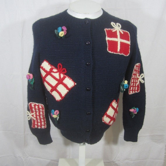 Vintage Ugly Sweater Small Women 100% Wool 1990s … - image 4
