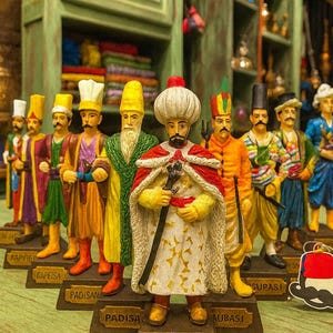 Suleiman the Magnificent Era 10-Figure Set | Ottoman Empire Palace & Military Historical Collectible Miniature | Hand-Painted Janissary,