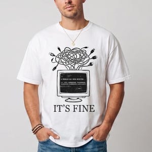 Funny IT Shirt, Retro Computer Humor Tee, Tech Support Programmer Gift