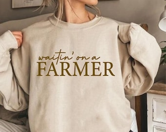 Esperando a un granjero Svg Granjero retro Png Esposa de granjero Svg Granja PNG Cita divertida de granja Svg Refranes de granjero Svg Archivos de corte Cricut