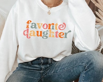 Retro Favorite Daughter SVG, PNG Daughter Quote Cricut Files (Digital Download)