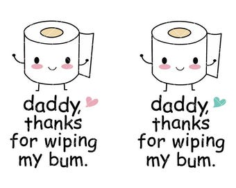 SVG del primer Día del Padre Gracias por limpiarme el trasero SVG Para el primer Día del Padre SVG SVG Divertido Papá Nuevo SVG Bebé Nuevo Regalo de Hijo Hija Tarjeta PNG