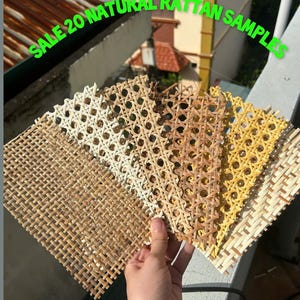 20 Samples Rattan Cane Webbing for DIY Interiors Furniture Improving- DIY project