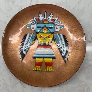 Annemarie Davidson 銅製エナメルプレート　Vintage Annemarie Davidson Enamel Plate - Etsy