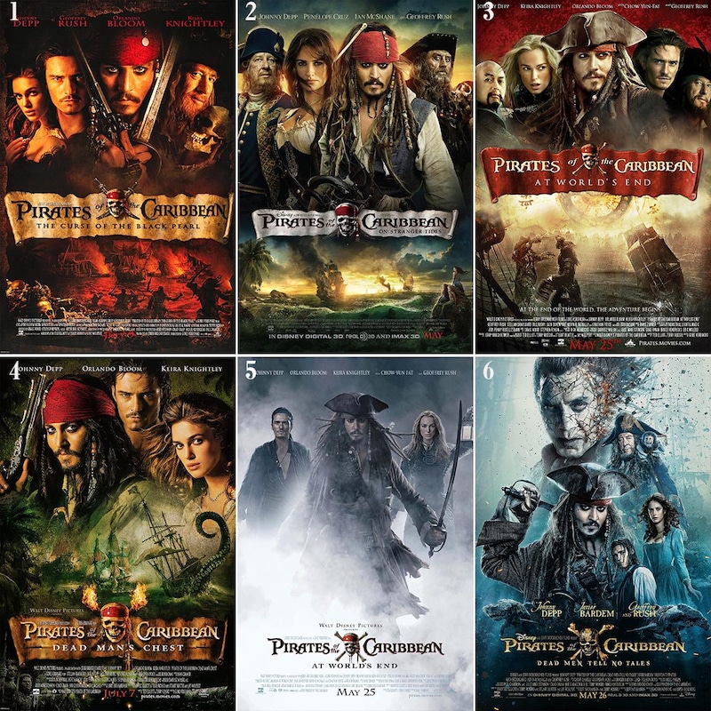 Pirates of Caribbean Movie Posters - Etsy