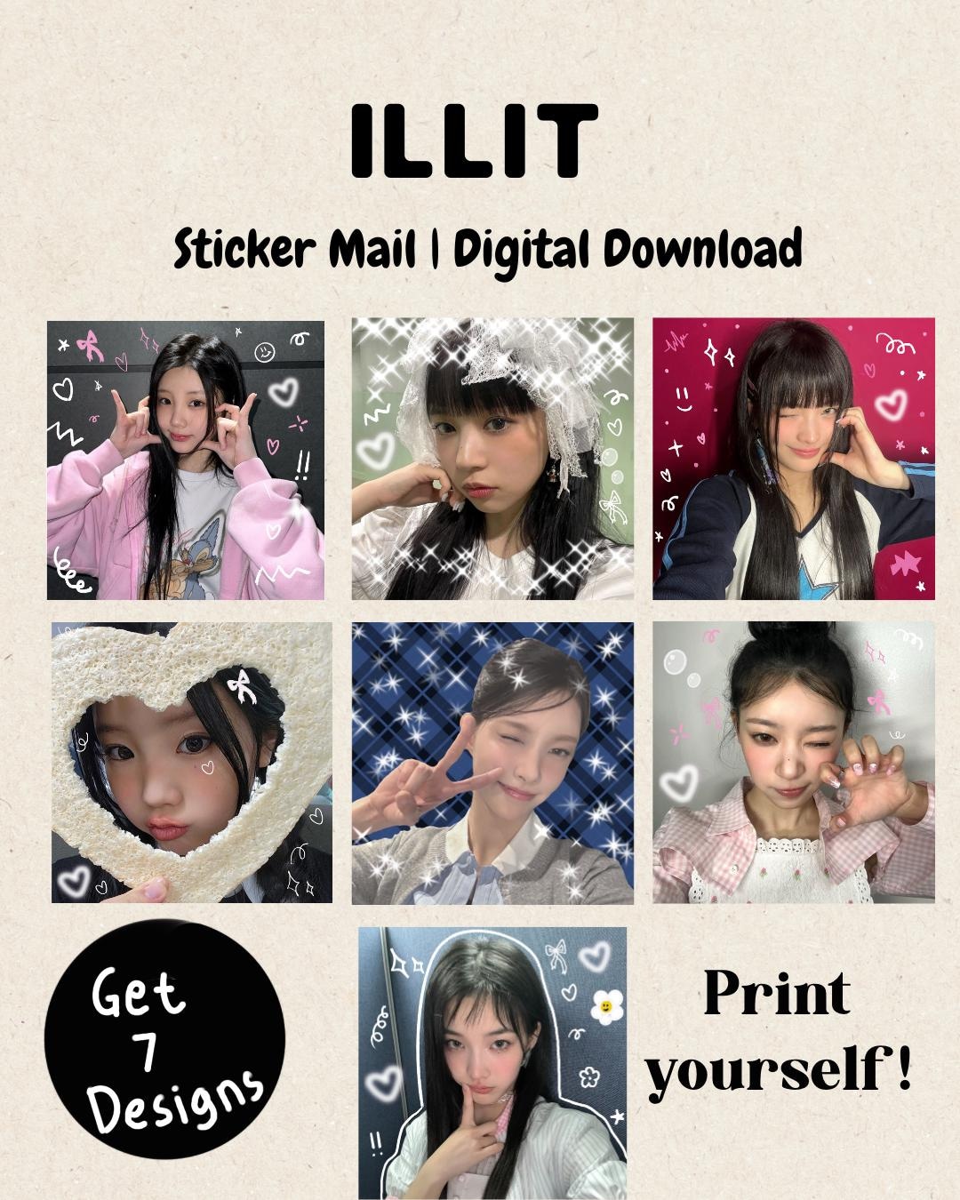 Illit Kpopステッカー：印刷可能なデジタルダウンロード - Etsy 日本