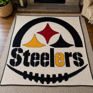 PATTERN ONLY:  Pittsburgh Steelers Crochet Blanket