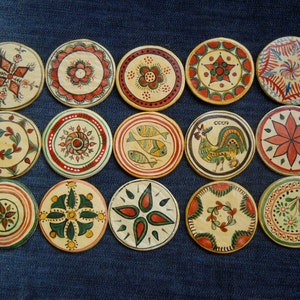Ceramic Magnets, Fridge Magnets, Floral Folk Art Painting Magnets, Cute Magnets, Unique Magnets, Magnet Gifts image 5
