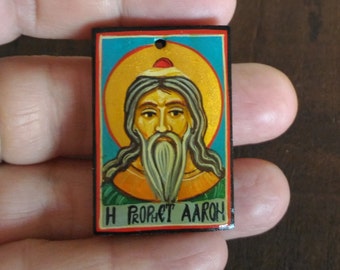 Custom made, personalized icon of Wonder-worker Saint Holy Prophet Aaron