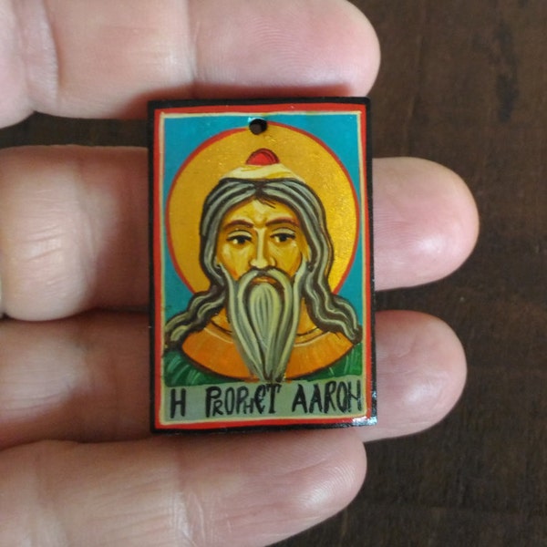 Custom made, personalized icon of Wonder-worker Saint Holy Prophet Aaron