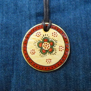 Romanian traditional motif, pendant,God&#39;s eye