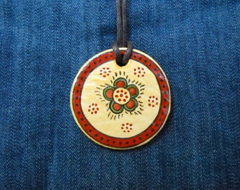 Romanian traditional motif, pendant,God's eye