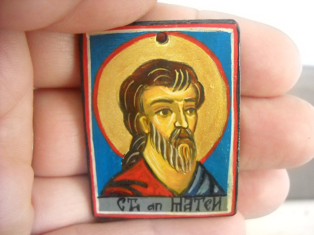 Miniature Icon of Saint Matthew, St. Matthew the Evangelist Catholic ...
