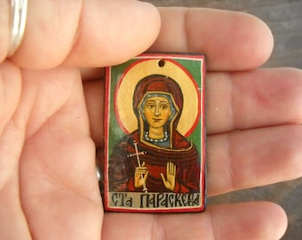 Miniatur-Ikone des Heiligen Paraskeva auf dem Balkan, auch bekannt als Sveta Petka, Petka aus Bulgarien, Petka Paraskeva, Paraskevi Serbien