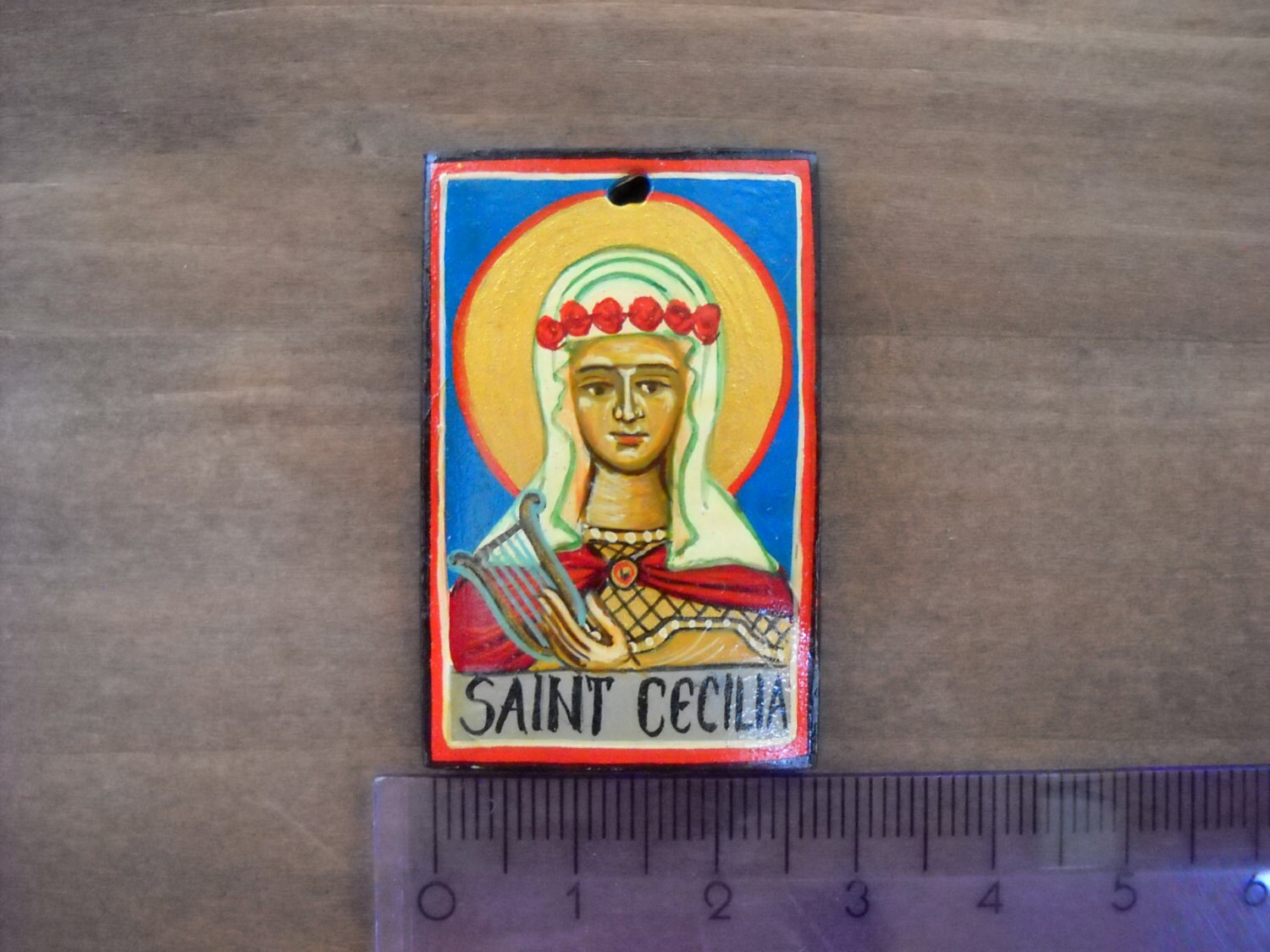 Miniature Icon of St Cecilia ,musicians Patron Saint Cecilia,byzantine ...