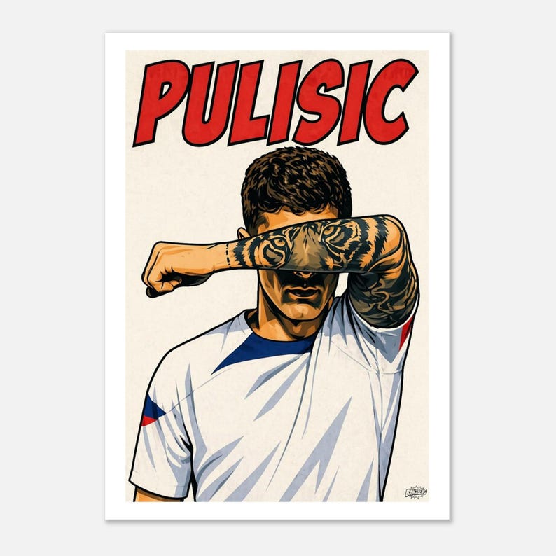 Christian Pulisic Poster - United States 2026 World Cup - Football Poster - USMNT Print image 4