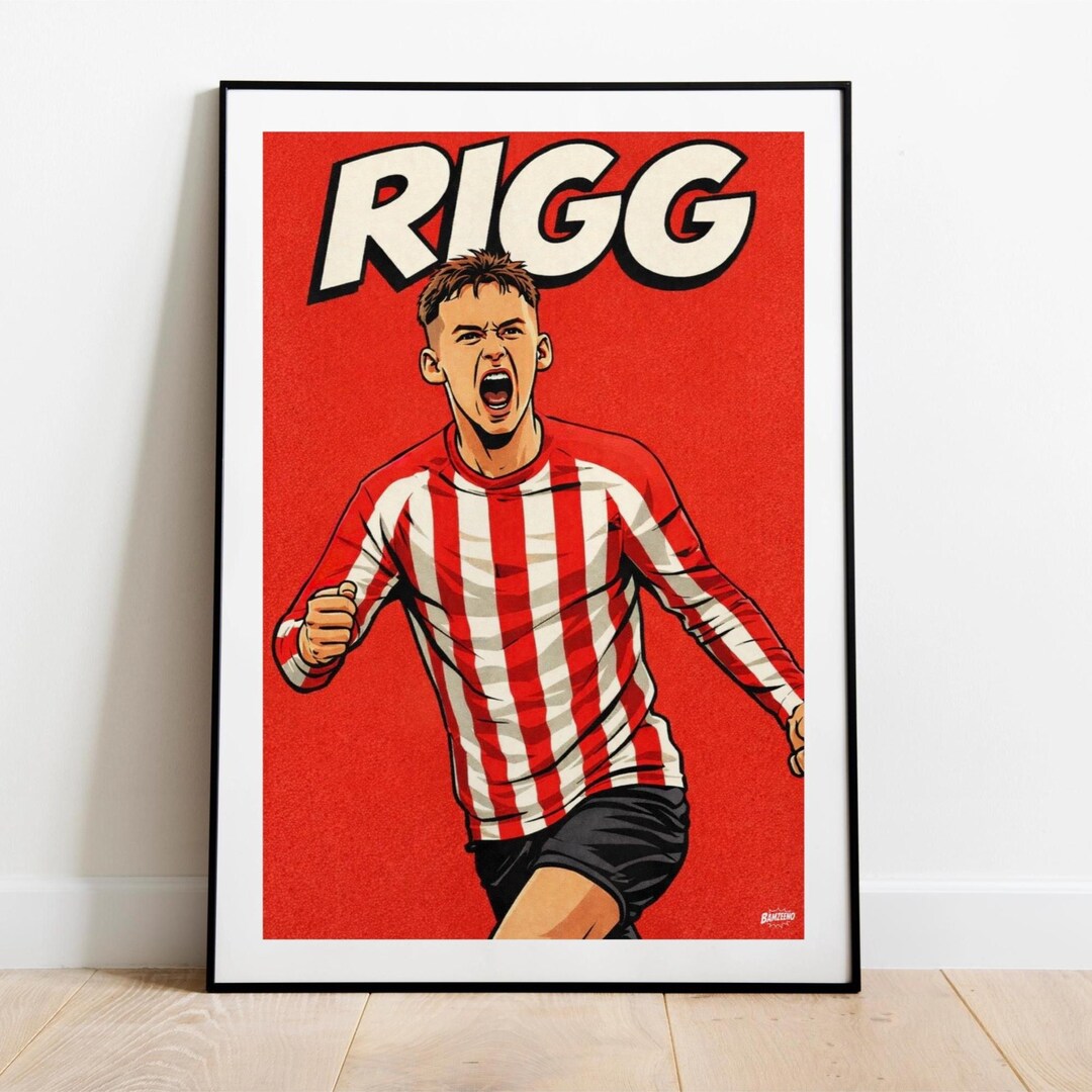 Chris Rigg Shop Chris Rigg Poster - Comic Style Sunderland Fan Art Print - Etsy
