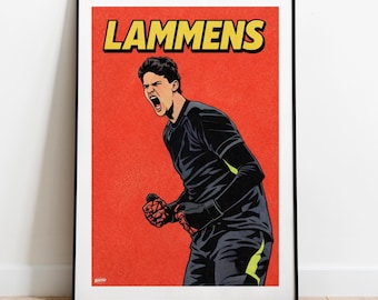Senne Lammens Poster - Man United - Football Poster - Man United Print