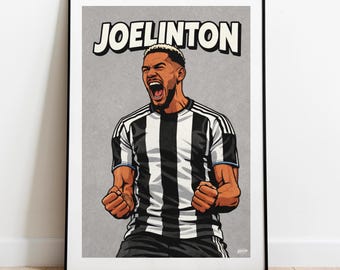 Joelinton Poster - Newcastle United - Football Poster - Newcastle Print