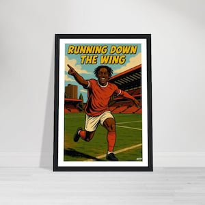 Tyreece Campbell Poster - Comic style Football Print - A4, A3, A2, A1