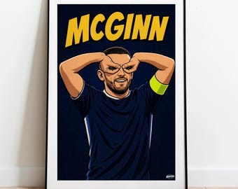 John McGinn Poster - Scotland 2026 World Cup - Football Poster - Scotland Print