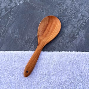 Espátula de madera de neem para arroz, cuchara de madera para servir arroz, espátula de cocina ecológica, cuchara de cocina, regalo de inauguración de casa