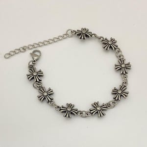 Chrome Hearts Cross Flower Bracelet - Etsy