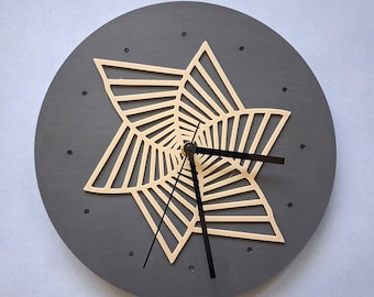 Decorative Wall Clock, 30cm Wooden Silent Wall Clock, Wall Decor for Bedroom, Kitchen, Living Room.
