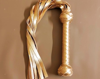 Premium Leder Flogger - Handgefertigte BDSM Peitsche Für Paare, Intensive sinnliche Erfahrung Perfekt für Anfänger und Experten, Starker Griff.
