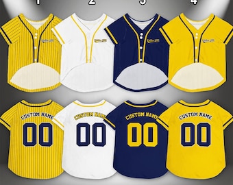 Custom Dog Baseball Jersey, Personalized Pet Baseball Jersey, Sports Shirt With Name For Dog Cat, Dog Clothes For Small Dog, Pet Owner Gifts