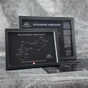 Monaco 3D Track Map Print – Monaco GP Formula 1 Circuit Poster – GPX Collection Blueprint