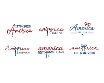 Borduurontwerp Amerika: patriottische coquette VS vlag machineborduurbestand | 4 juli Independence Day-set, 11 maten, direct te downloaden