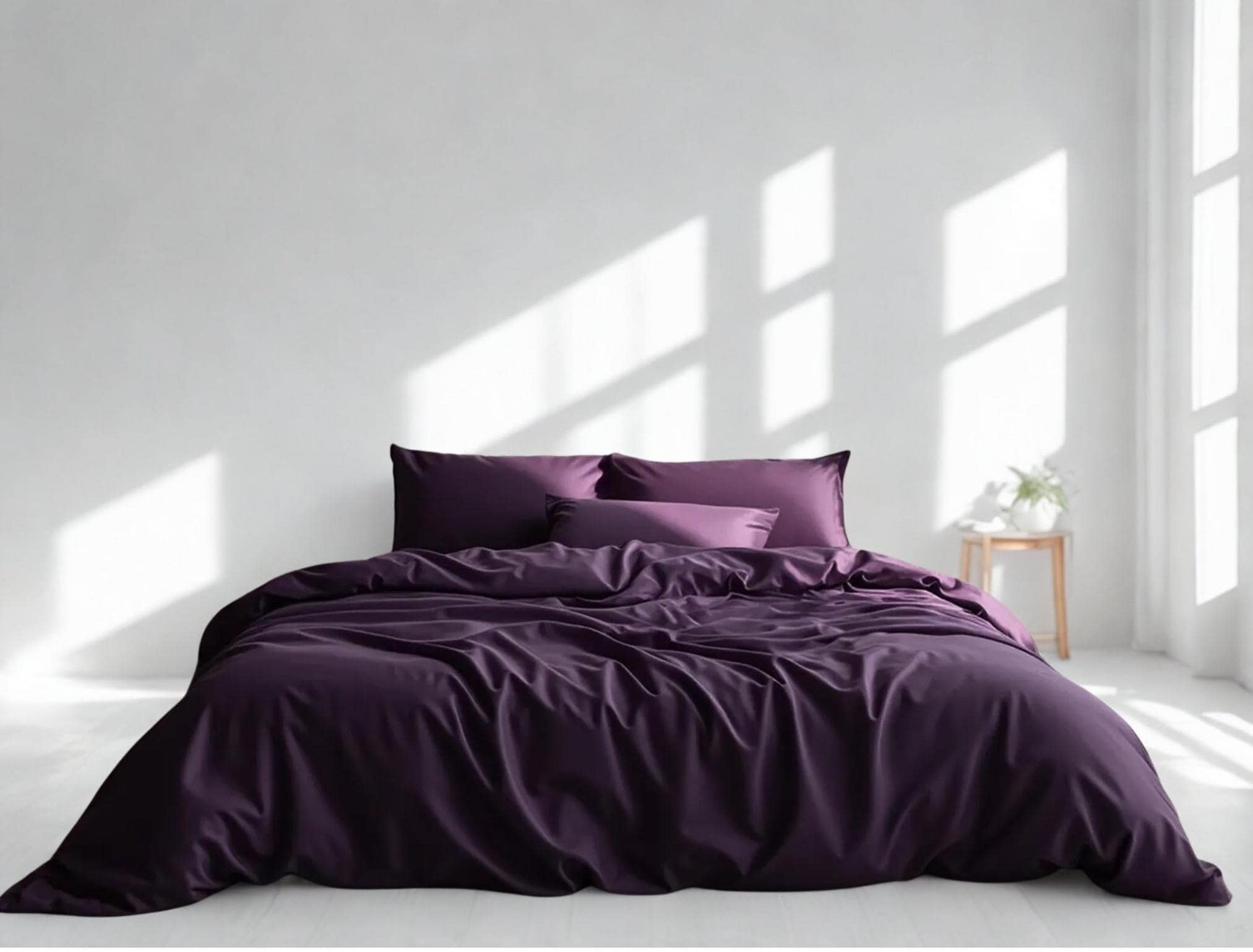 26 Festive Christmas Bedding Sets for a Merry Bedroom Makeover: Cozy Up Your Space with Holiday Cheer! 5 CHRISTMAS Purple Cotton sateen Duvet Cover Set one duvet two pillowcases