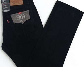 Levi's 501 Classic Black Jeans - Men's Straight Fit Denim