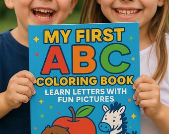 ABC Malbuch für Kinder: Alphabet-Lernseiten zum Ausdrucken (Instant Download)