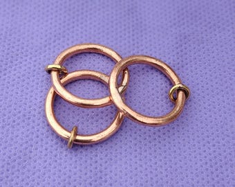 Handmade Brass Ring Set: Statement Boho Stackable Rings, Fidget Unisex Jewellery Friendship Gift