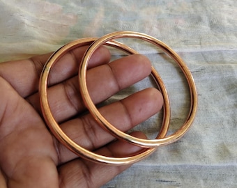 Reiner handgefertigter massiver Kupfer Armreif für Männer und Frauen, minimalistischer Schmuck, heilender Energie Armreif,