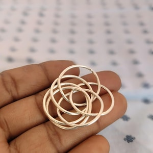 Minimalist Sterling Silver Stacking Rings, Thin Bands Set, Dainty Everyday Rings, Handmade Jewelry