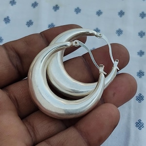 925 sterlingzilveren dikke oorringen, boho-statementsieraden