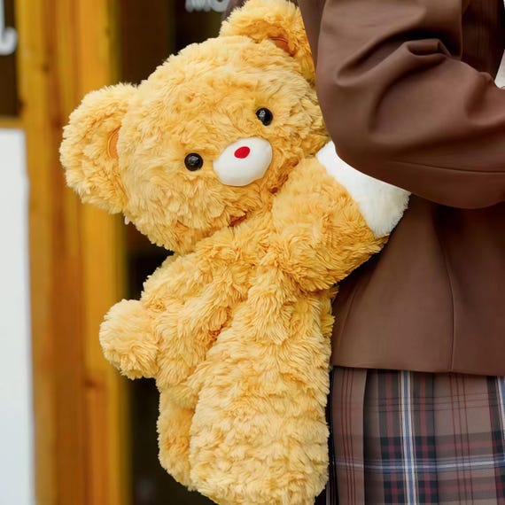 Plush Teddy Bear Backpack - Orange and White Amazon.com: Kdemeng Women Animal Teddy Bear Plush Backpack  main image 4