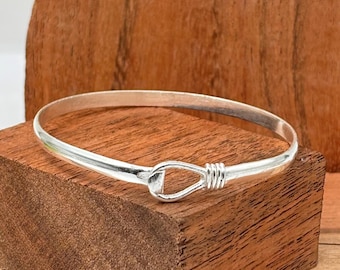 Adjustable 925 Sterling Silver Band Bangle – Open Cuff Silver Bracelet –  Stackable Jewellery .